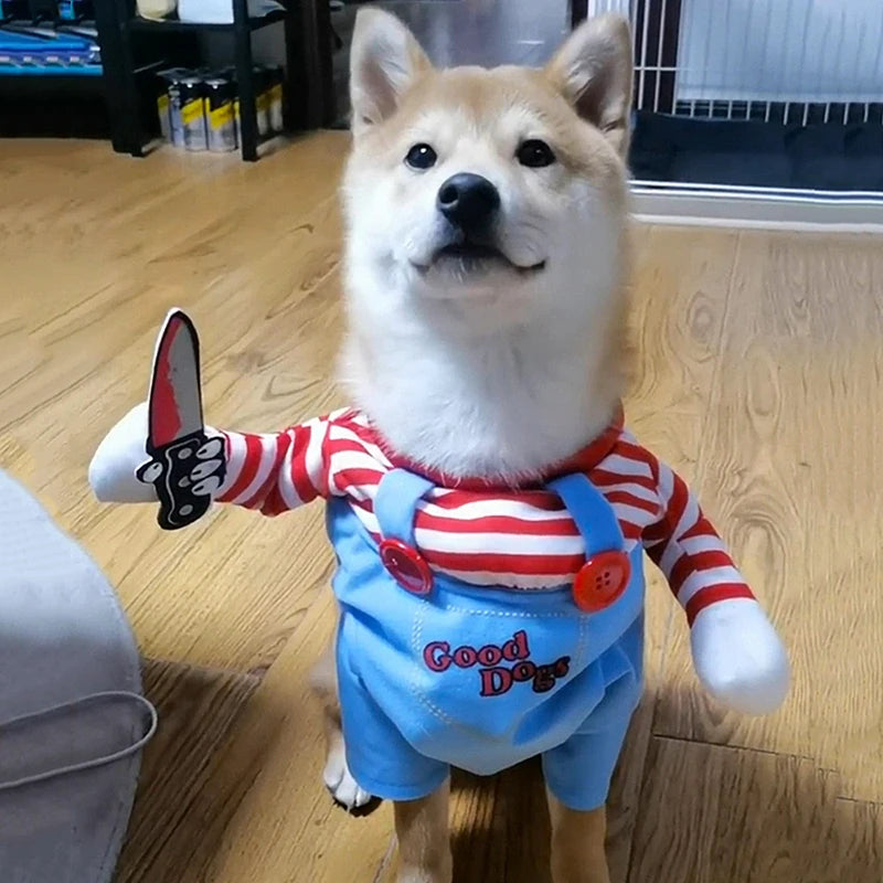 🔪 Funny Chucky Dog Costume