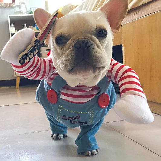 🔪 Funny Chucky Dog Costume