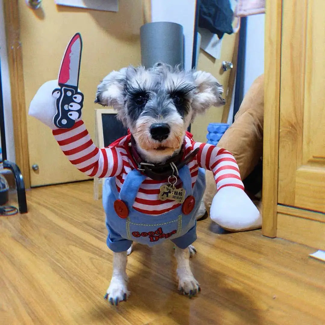 🔪 Funny Chucky Dog Costume